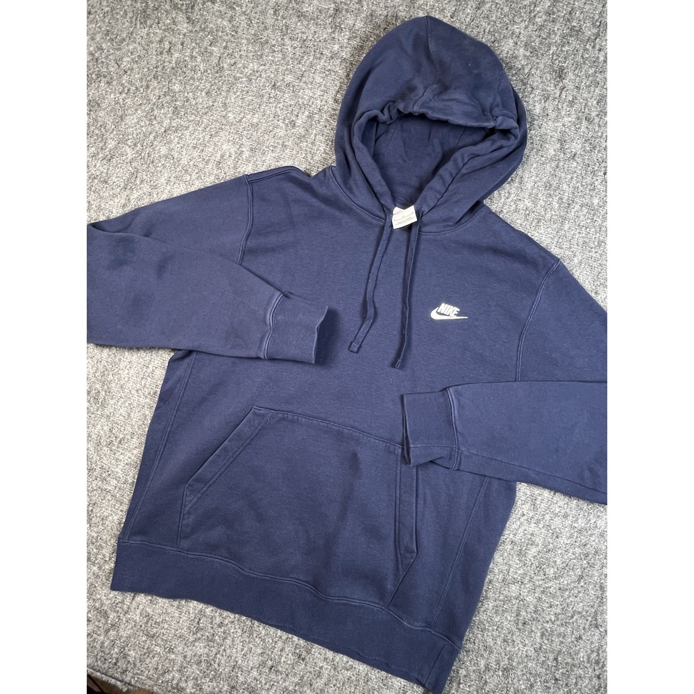 Vintage 2000s'‎ Nike White Tag pockets Swoosh Logo Pullover Hoodie Medium Y2k